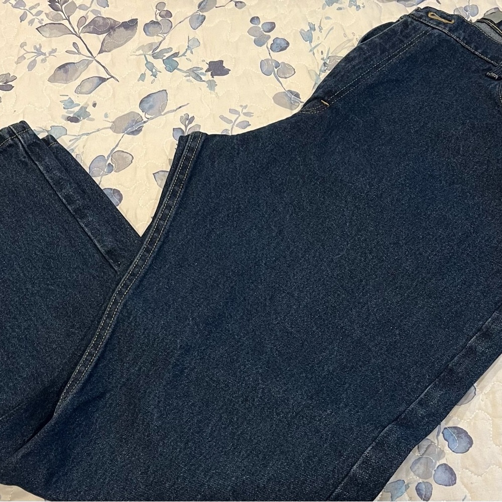 Wrangler Men's Bootcut Jeans - Dark Blue. Size 40/30